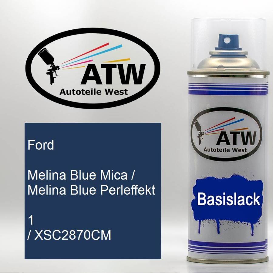 Ford, Melina Blue Mica / Melina Blue Perleffekt, 1 / XSC2870CM: 400ml Sprühdose, von ATW Autoteile West.